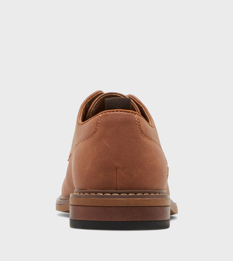 Steve Madden Men MEARNEST Solid Oxford Shoes Brown