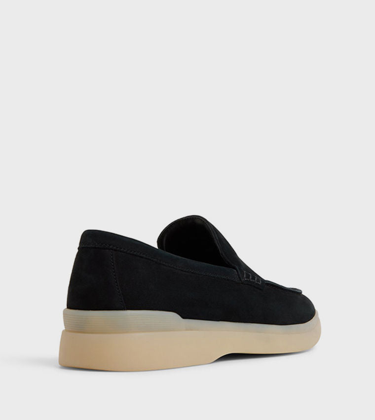 Aldo SHAYN Solid Slip-On Shoes Black Leather Casual Loafer