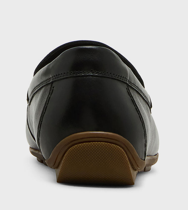 Steve Madden Men Casual THURSTON Textured Loafers THUR01M1-017_BLACK