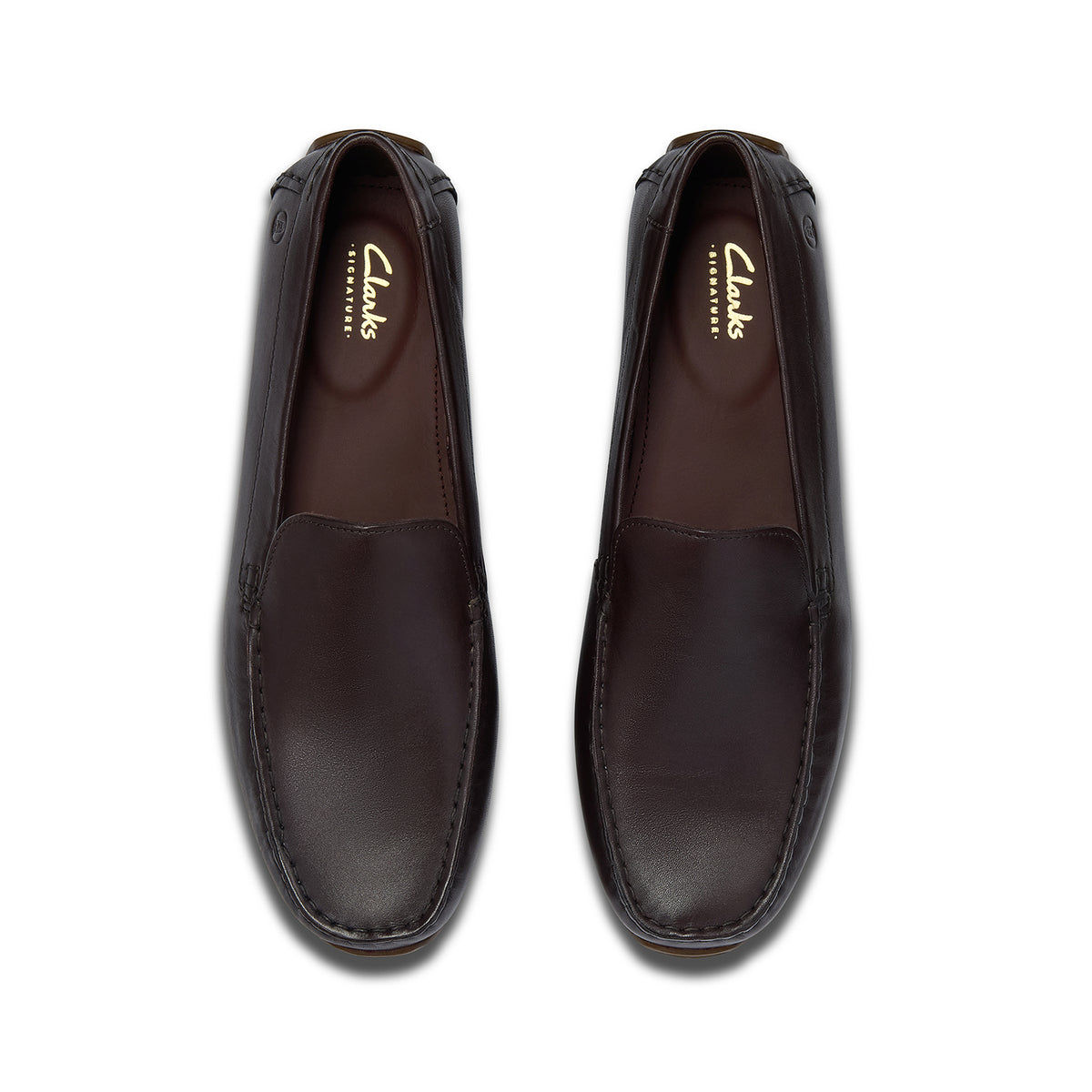 Clarks Corsley Plain Men's Slip-On Shoes Dark Brown Leather