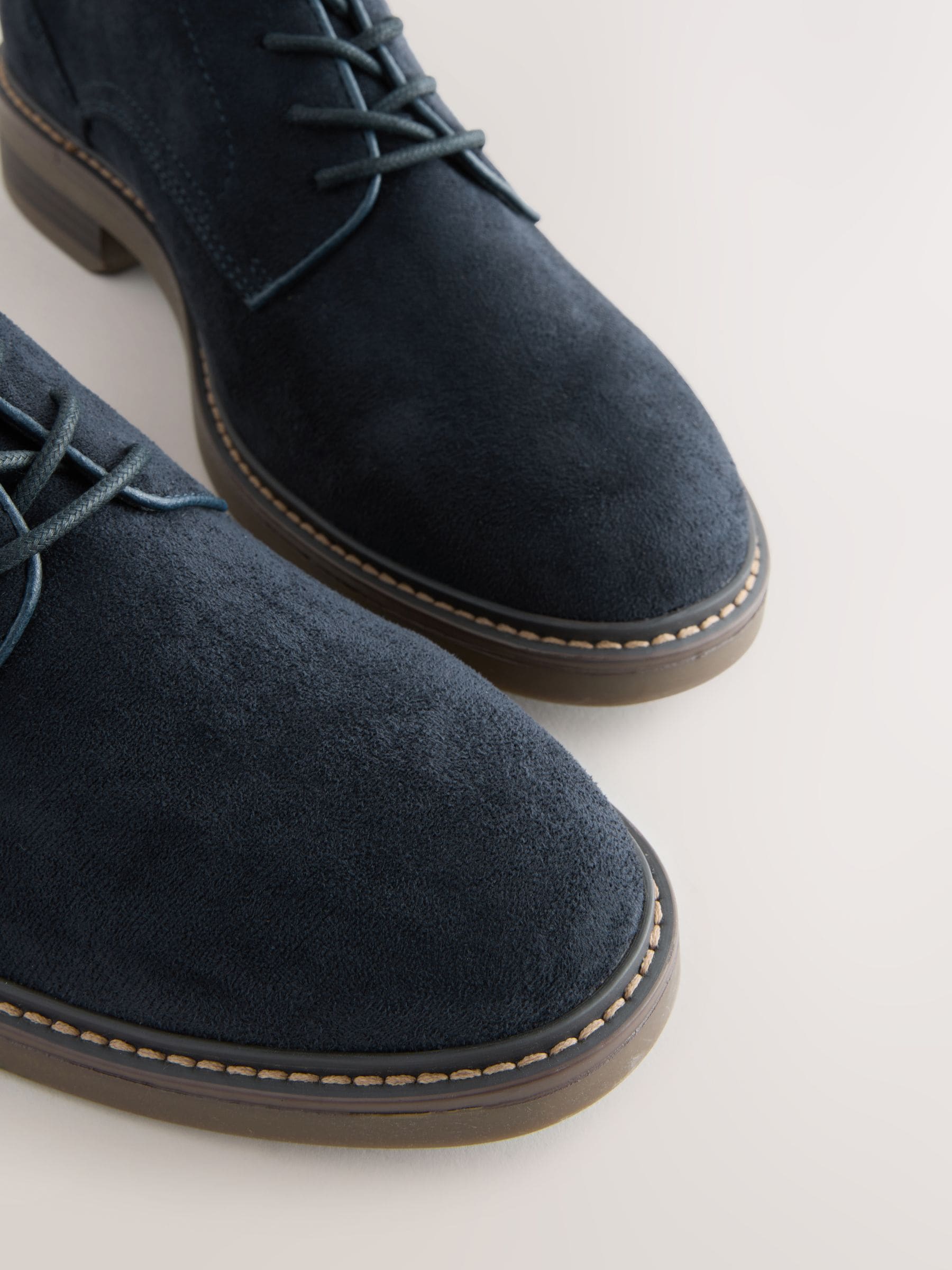 Next Suedette Derby Shoes Men's Navy Regular Fit