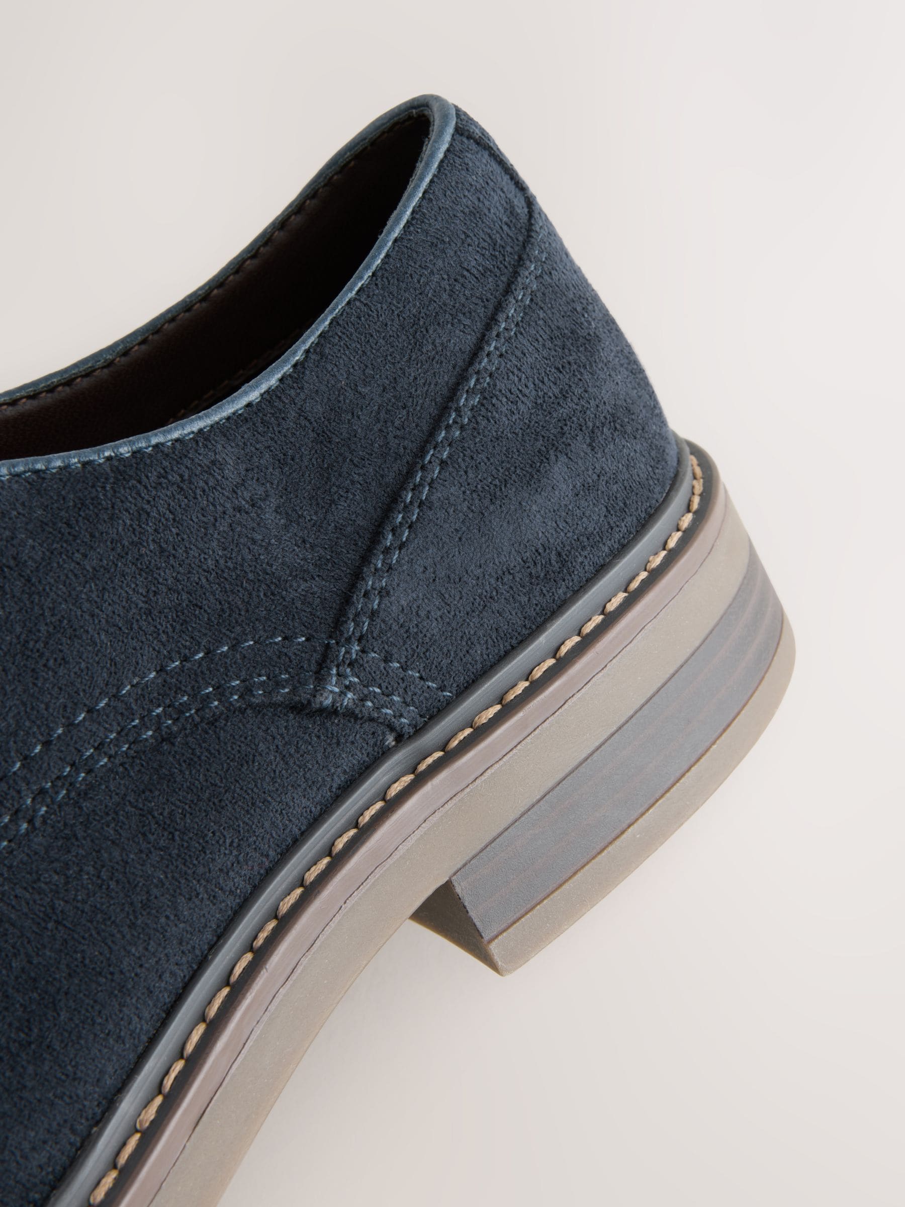 Next Suedette Derby Shoes Men's Navy Regular Fit