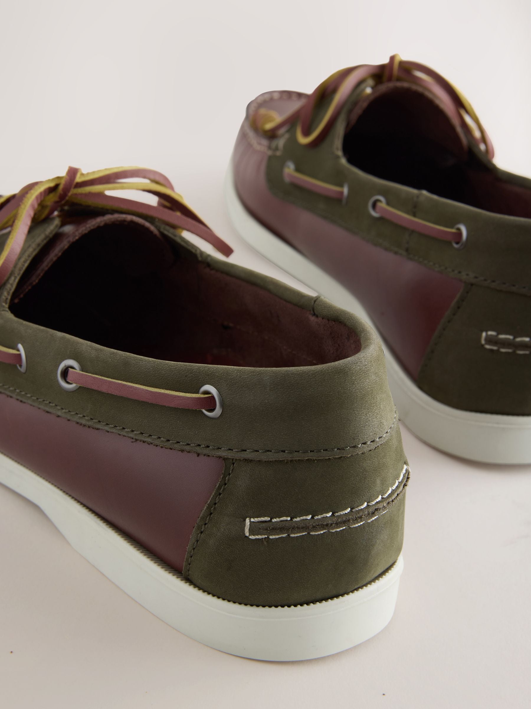 Next Signature Leather Boat Shoes Men's Brown