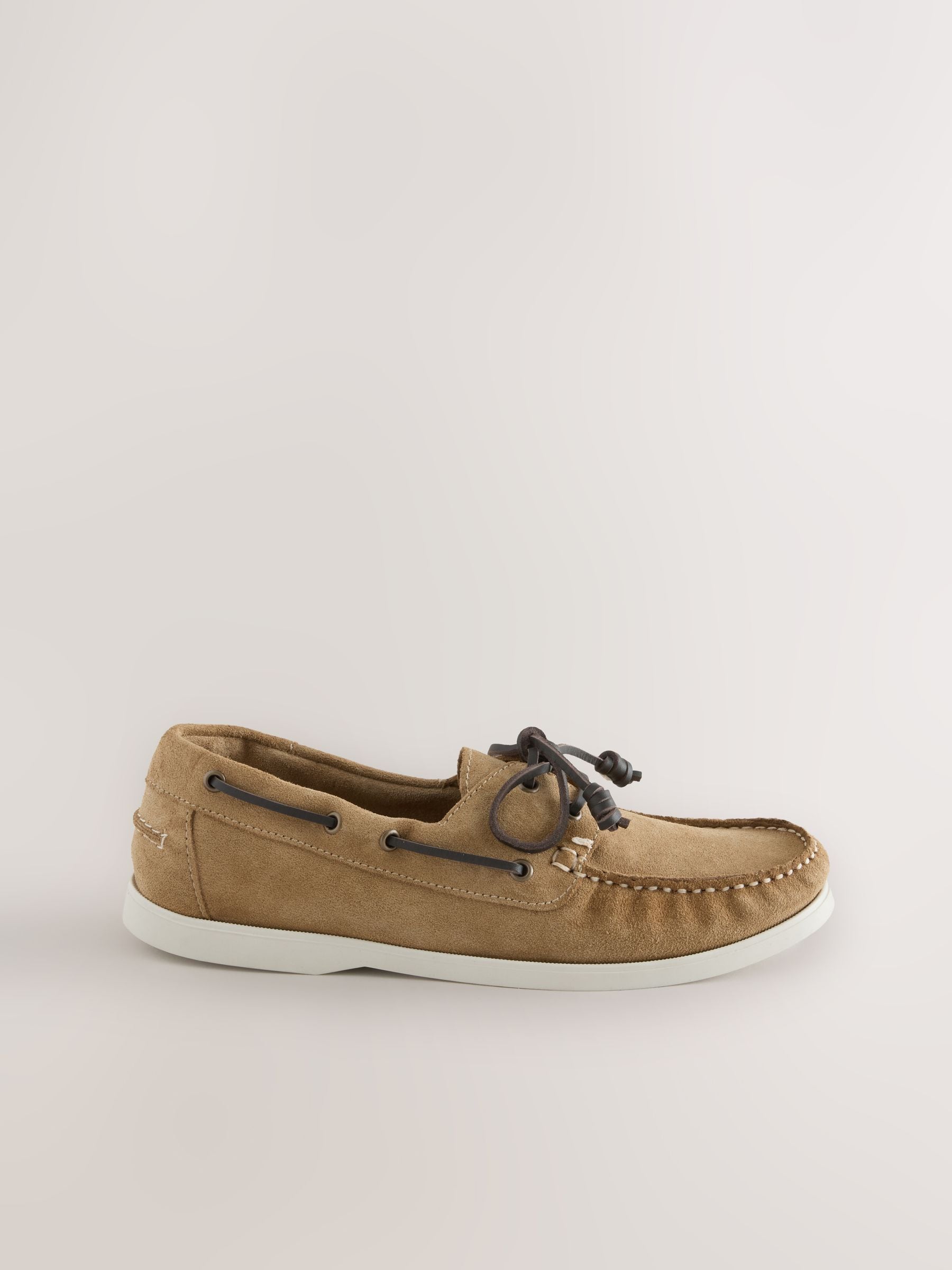 Next Stone Signature Leather Boat Shoes For Men, Premium