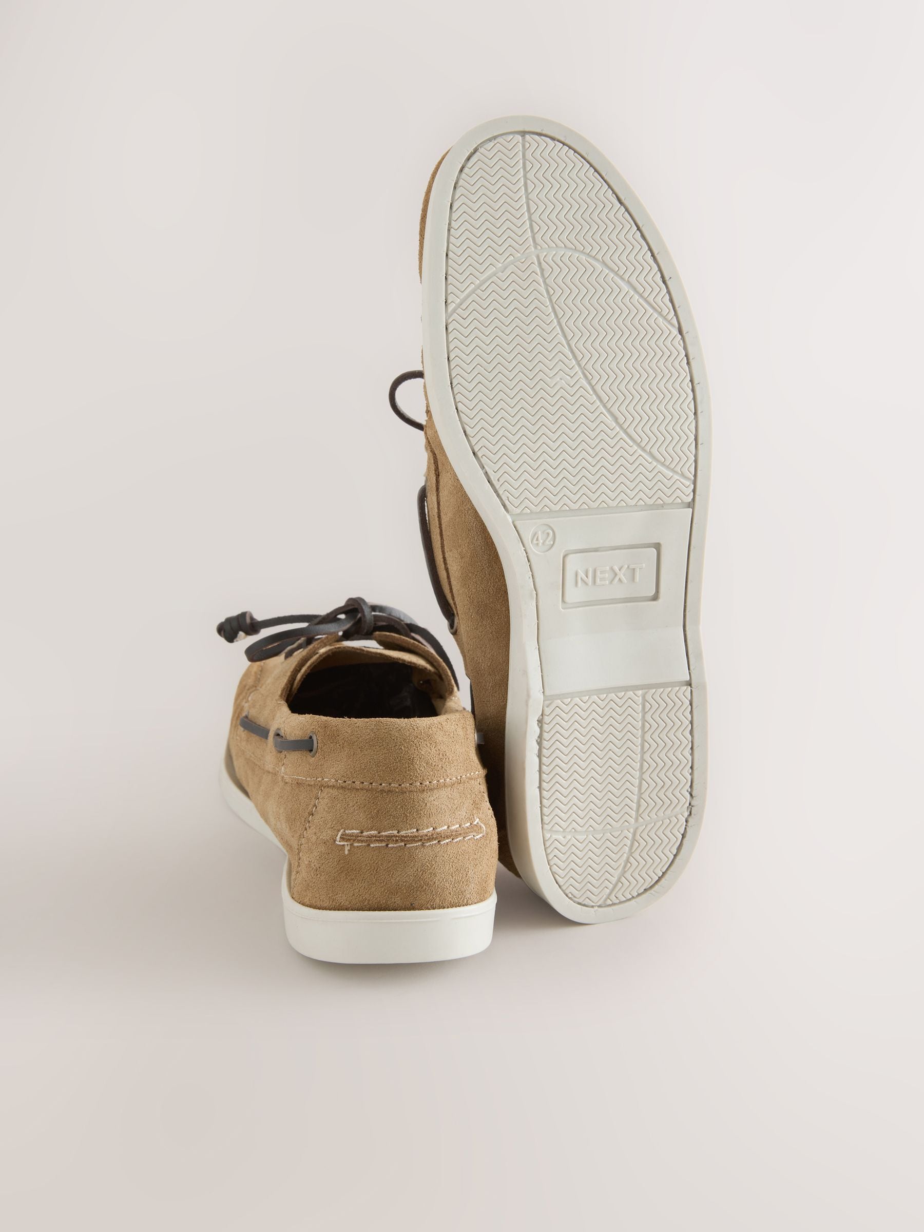 Next Stone Signature Leather Boat Shoes For Men, Premium