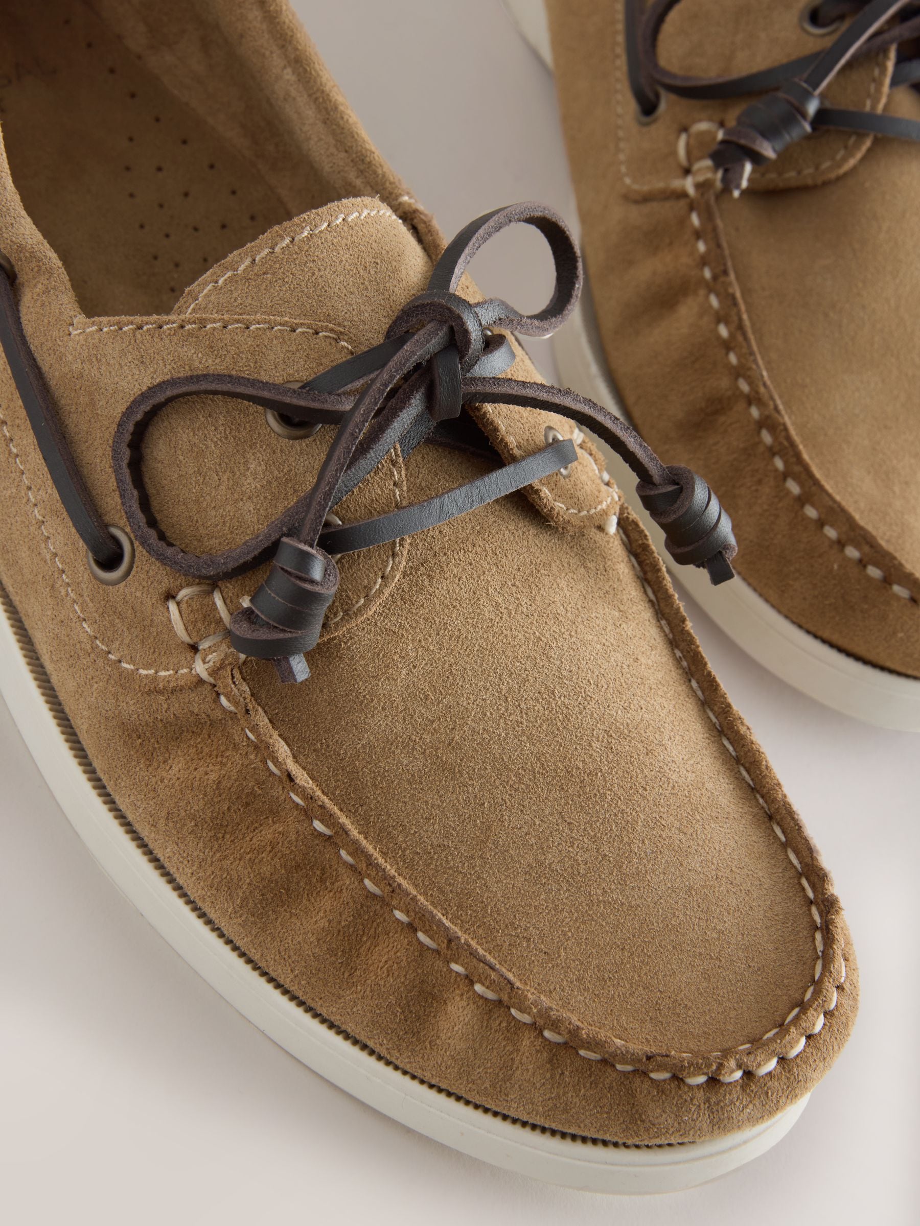 Next Stone Signature Leather Boat Shoes For Men, Premium