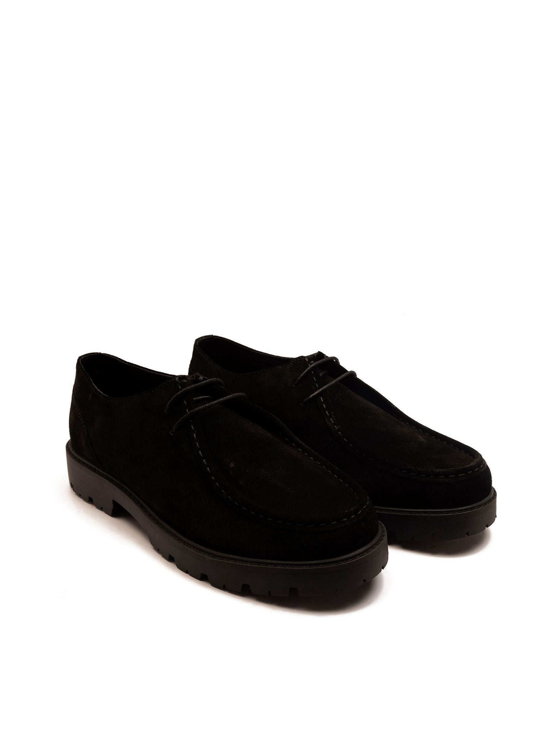 Off The Hook Jovi Suede Moc Toe Shoes with Lug Sole