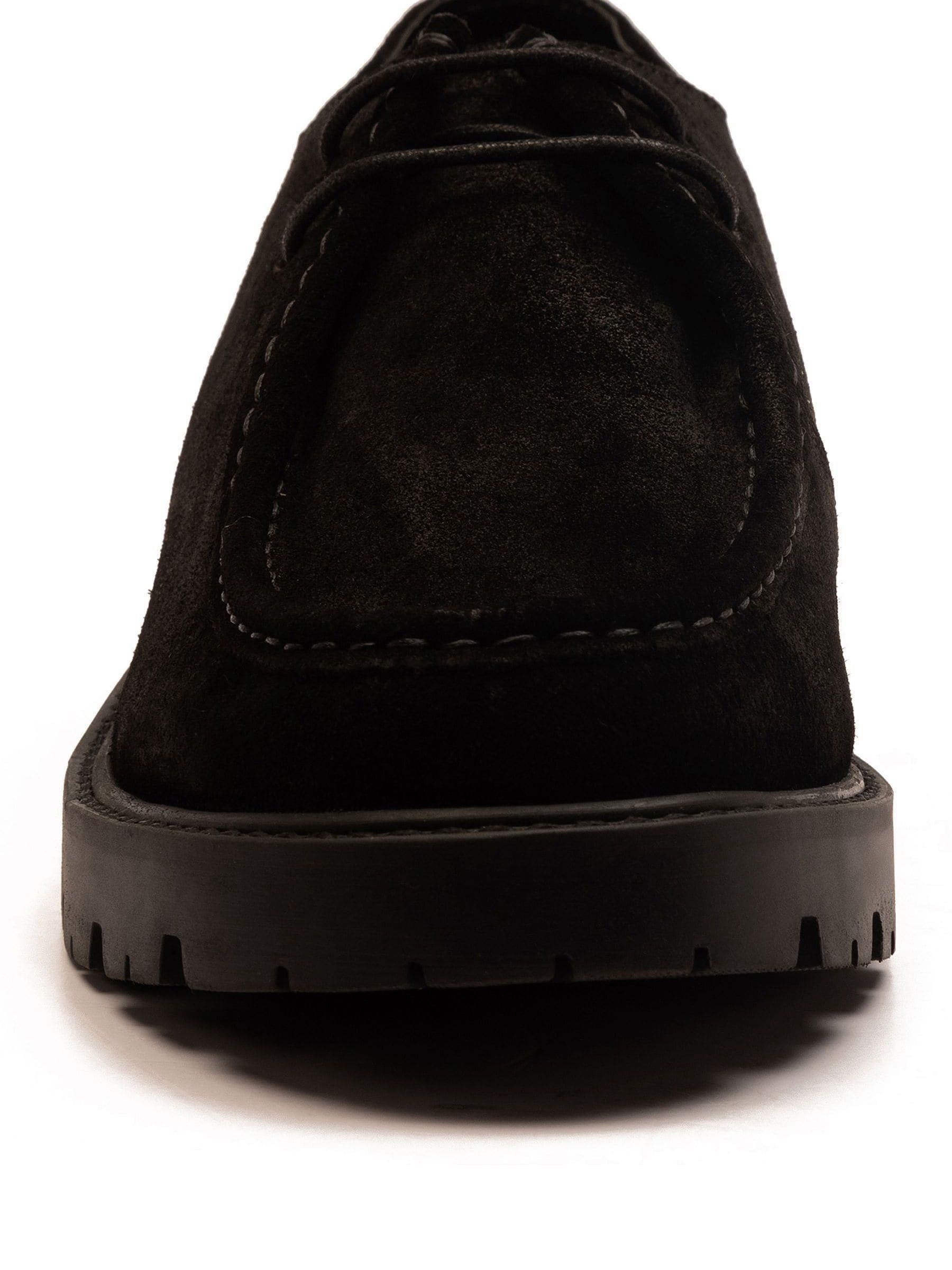 Off The Hook Jovi Suede Moc Toe Shoes with Lug Sole