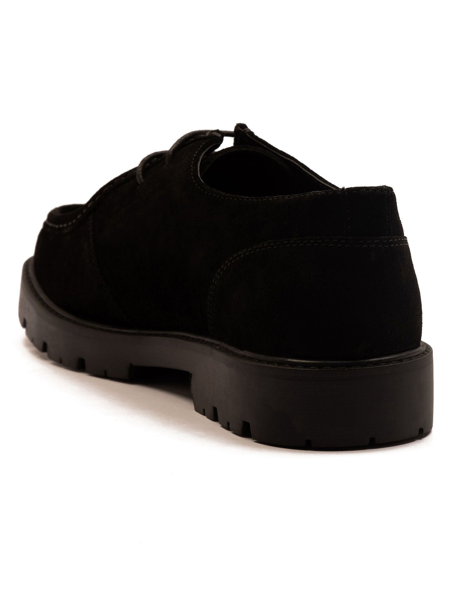 Off The Hook Jovi Suede Moc Toe Shoes with Lug Sole
