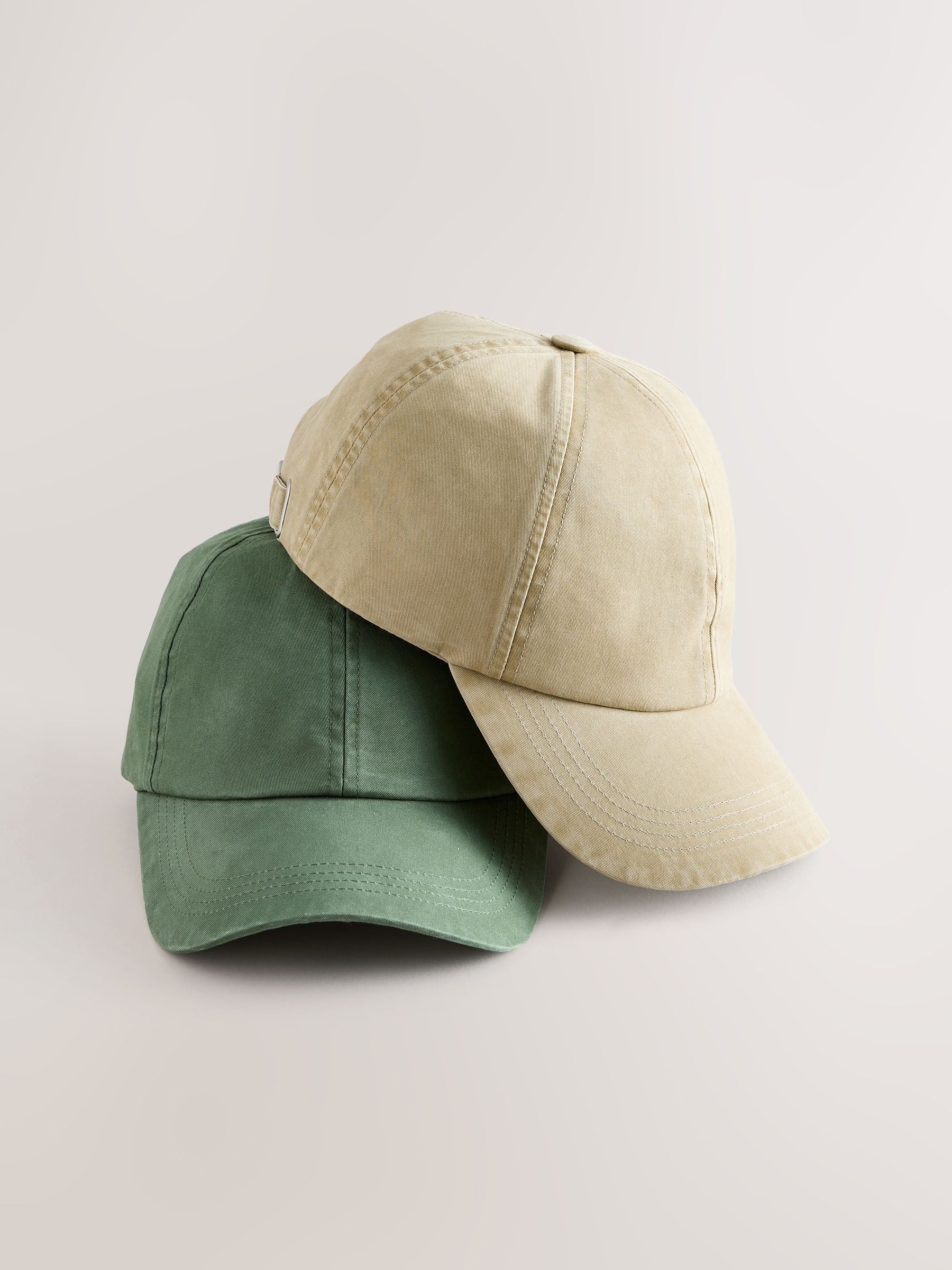 Khaki Stone Caps 2 Pack