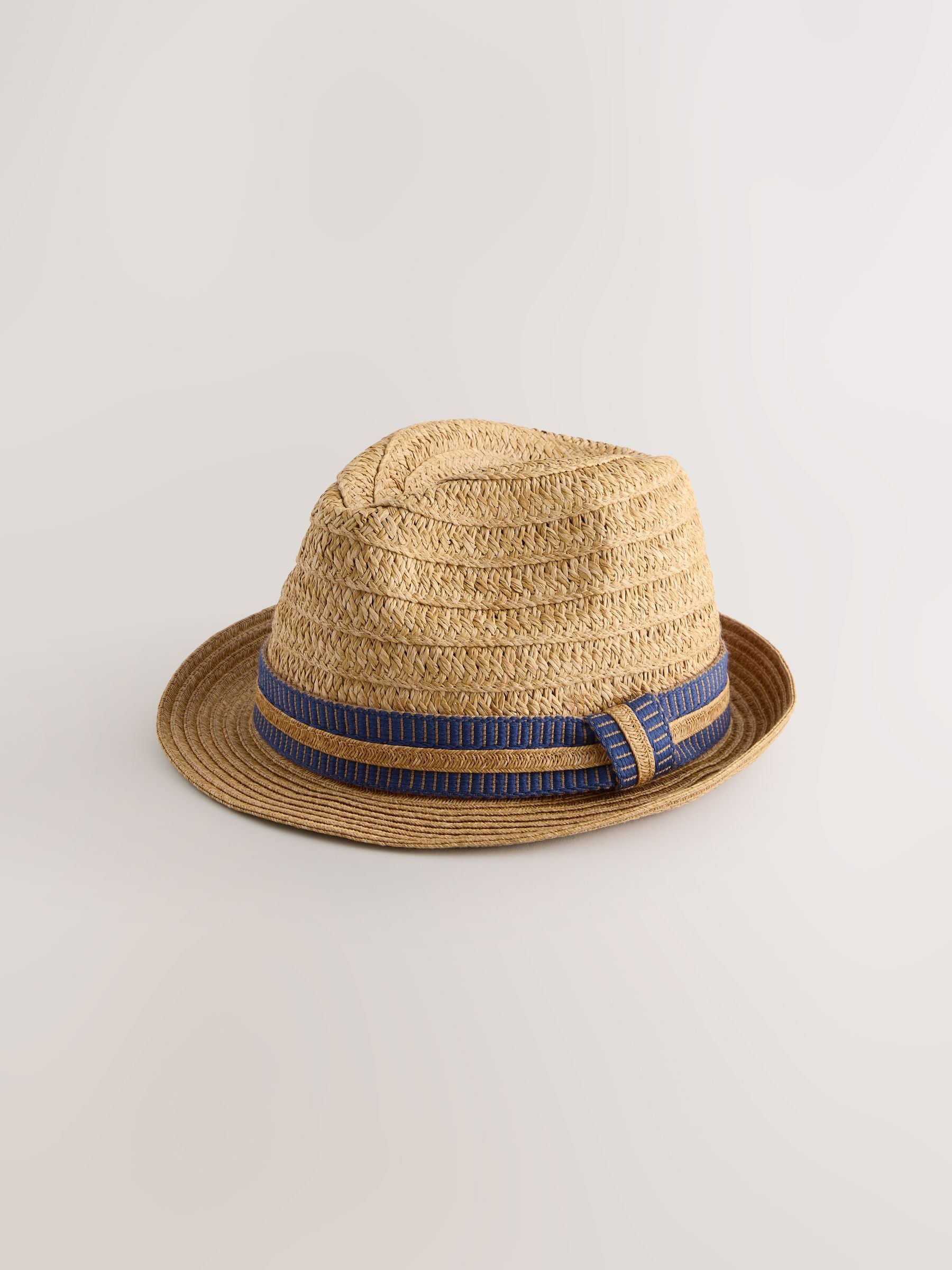 Next Brown Trilby Hat Regular Fit Paper Material