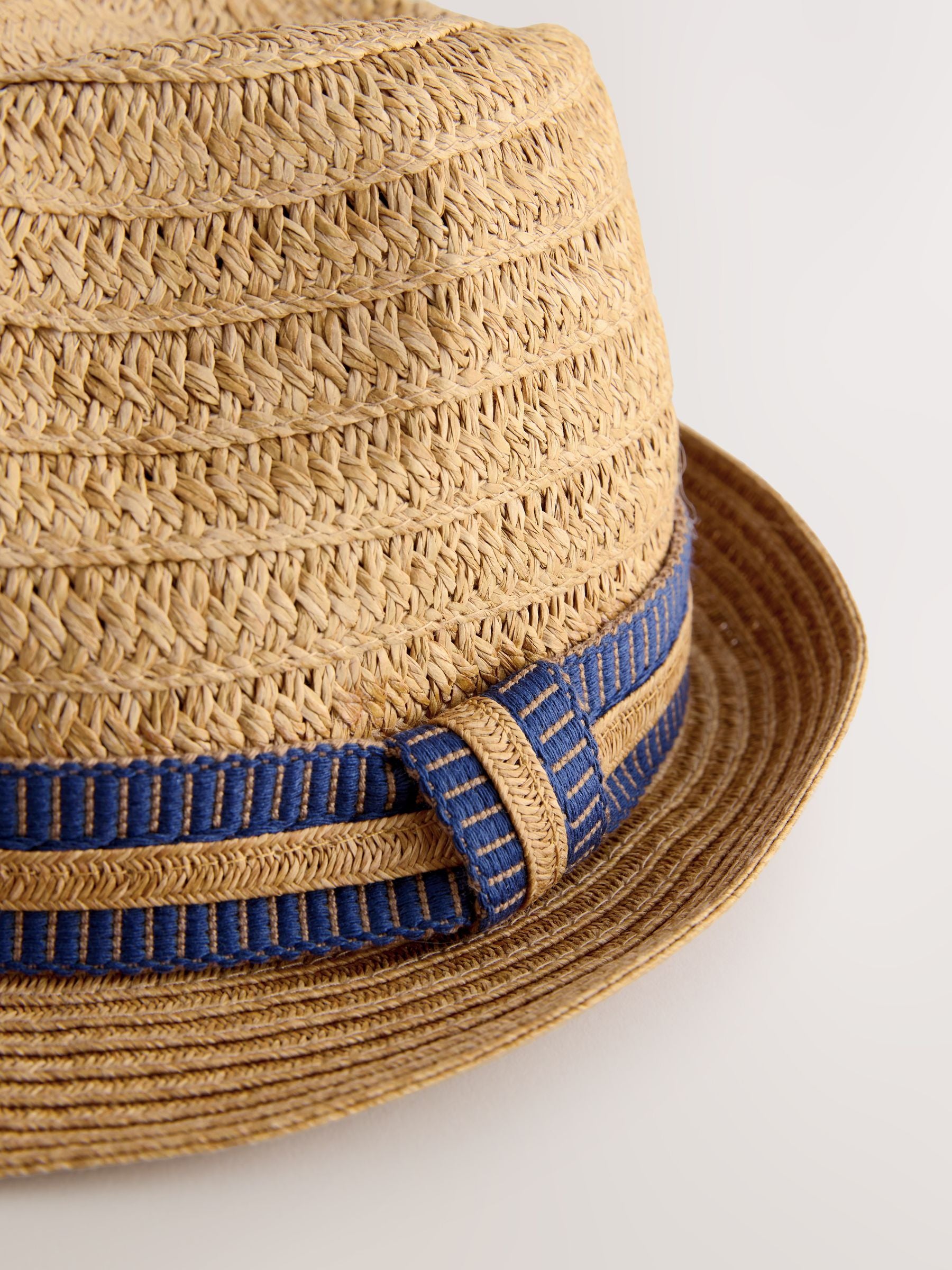 Next Brown Trilby Hat Regular Fit Paper Material
