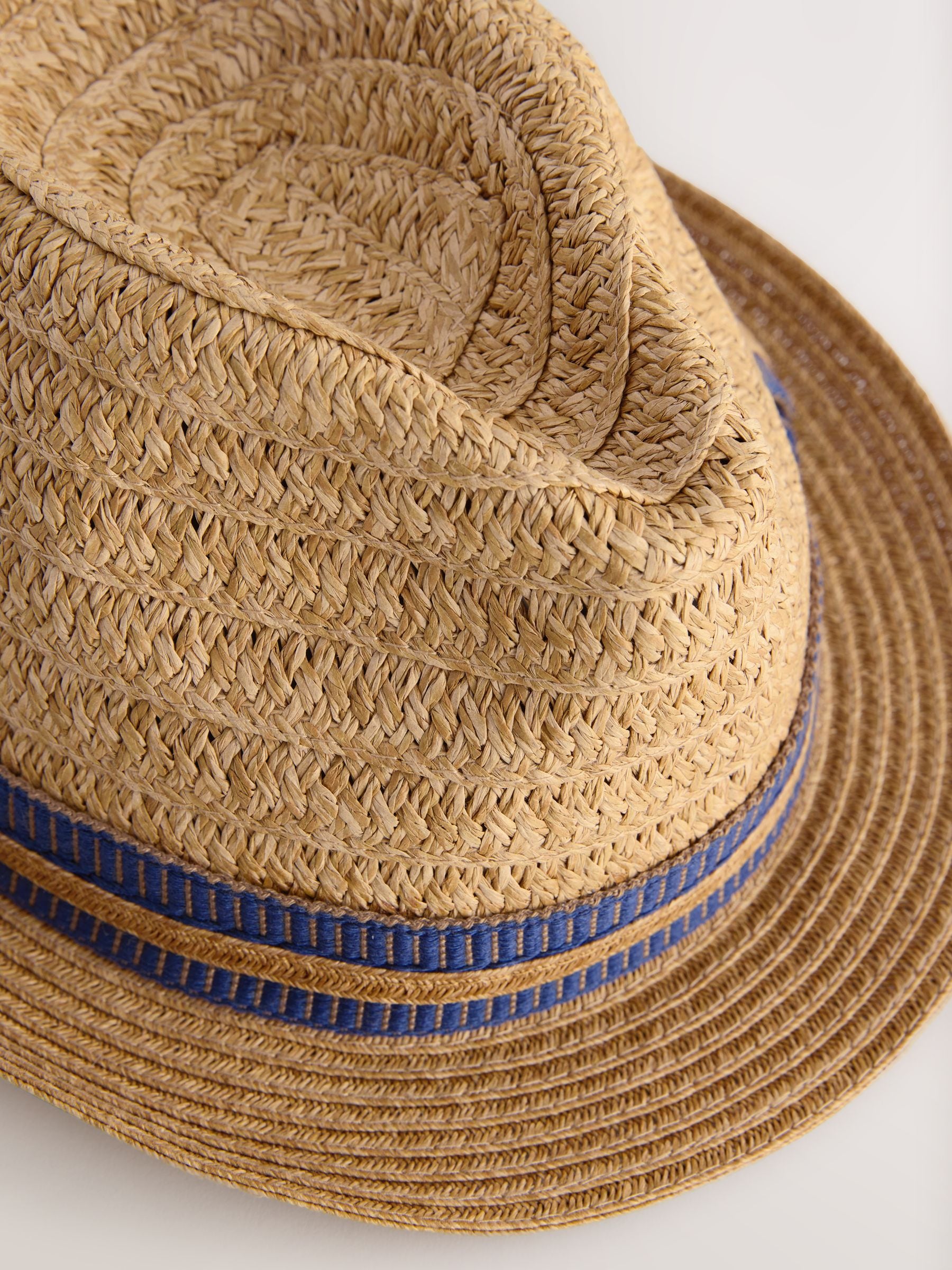 Next Brown Trilby Hat Regular Fit Paper Material