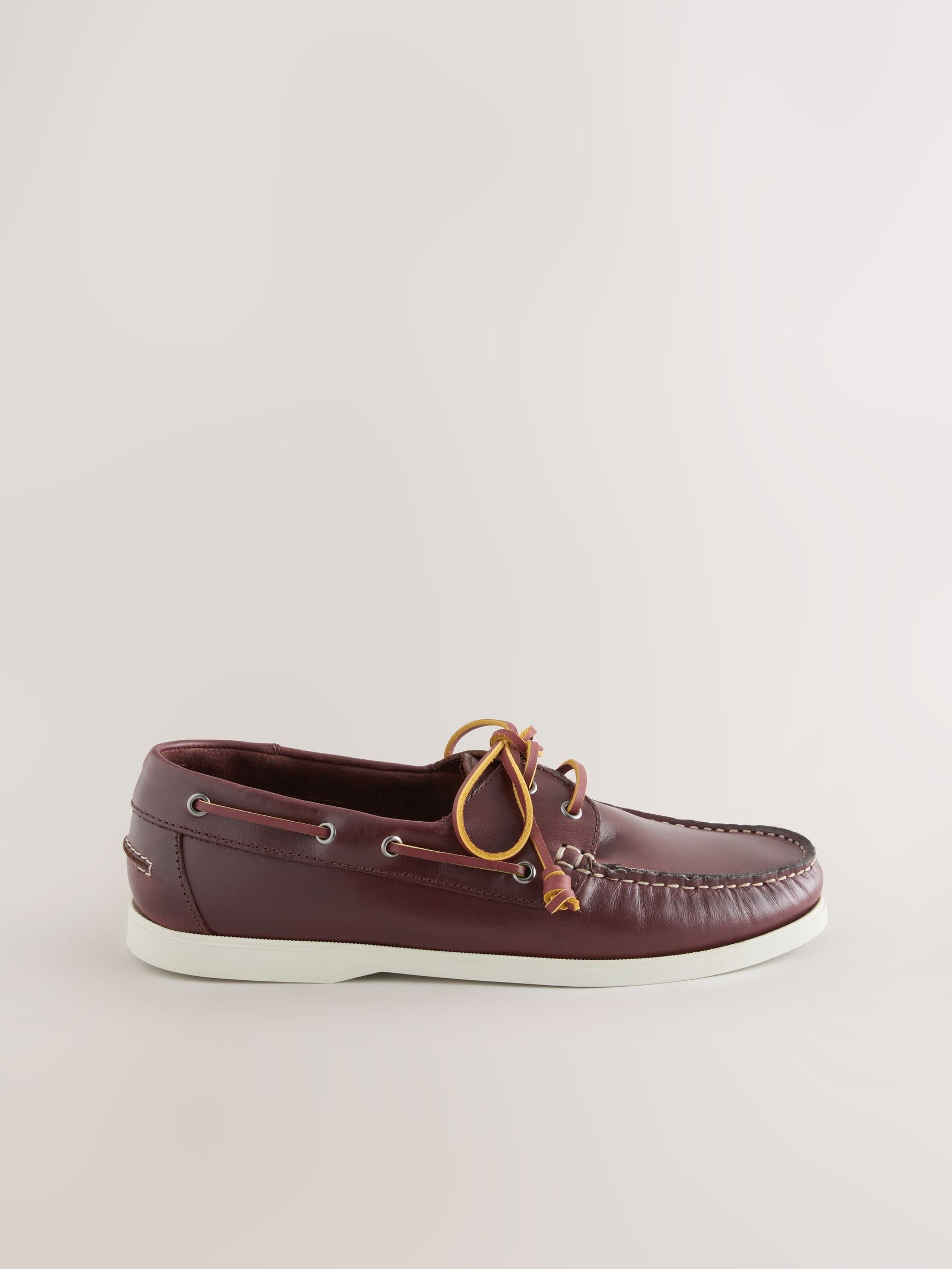 Next Signature Leather Boat Shoes Tan Brown