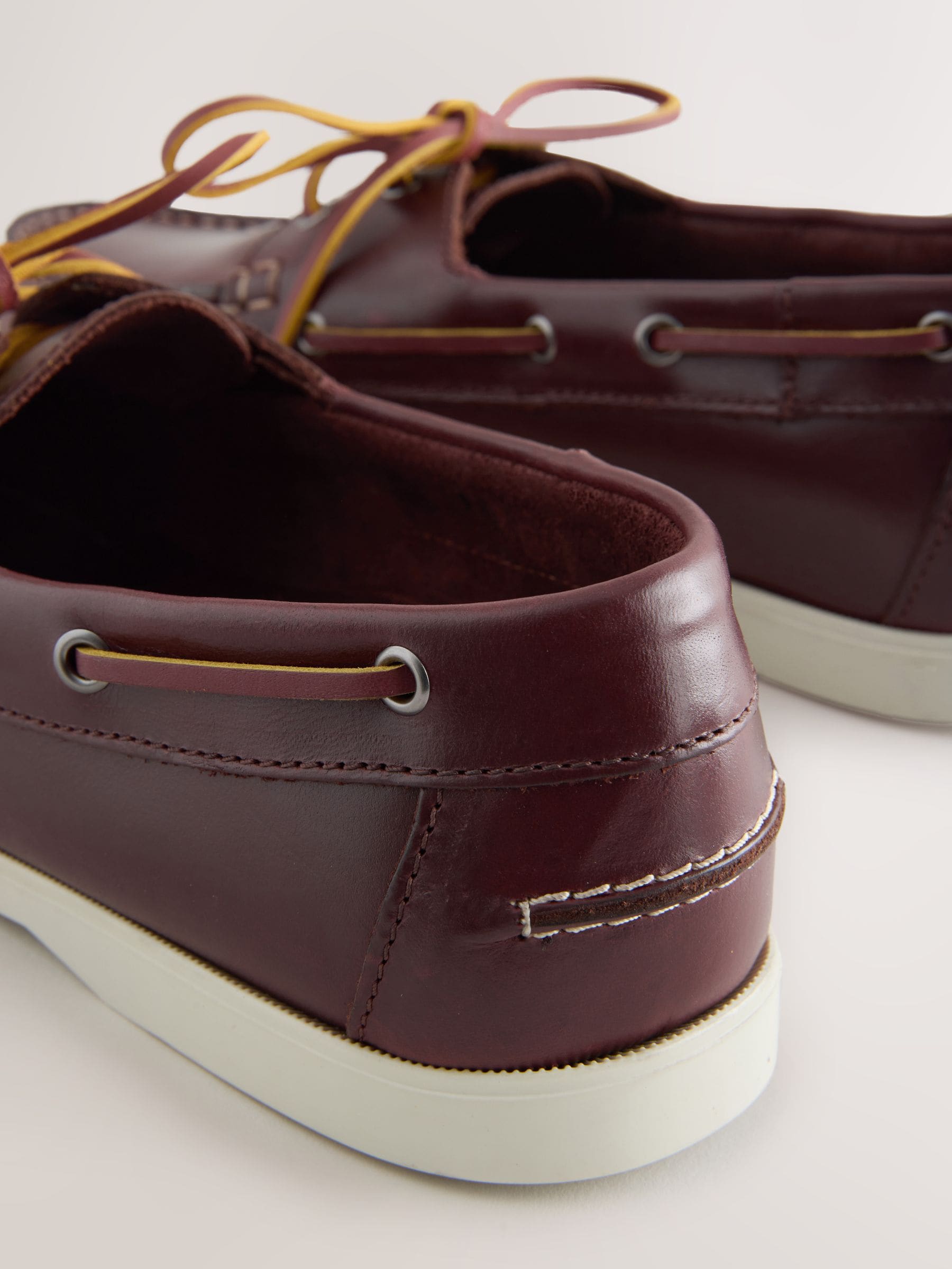 Next Signature Leather Boat Shoes Tan Brown