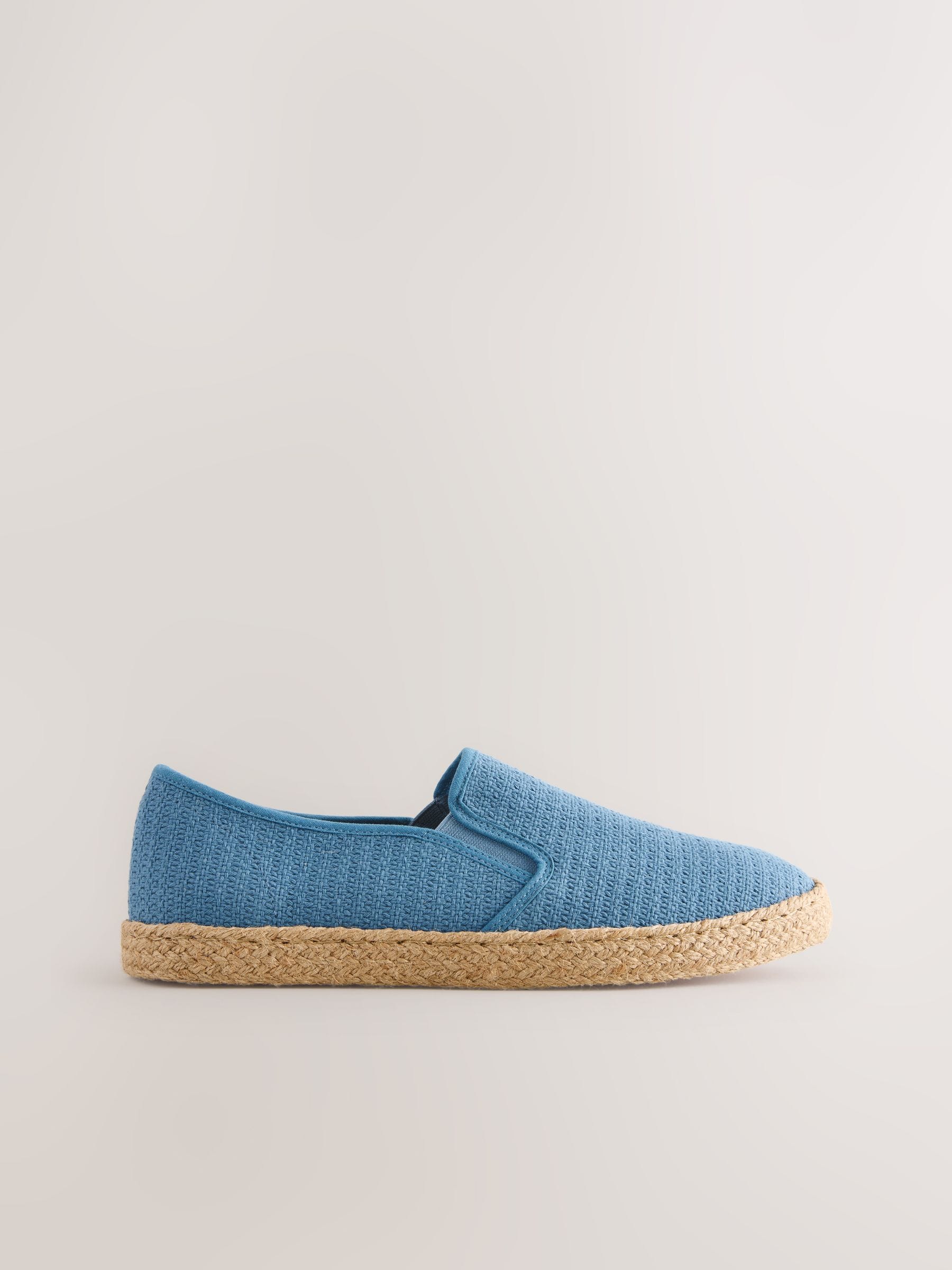 Next Blue Textured Men's Slip On Espadrilles Summer