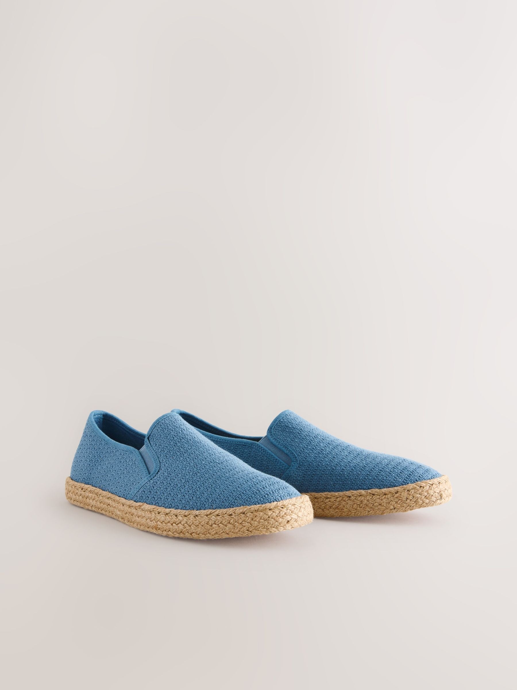 Next Blue Textured Men's Slip On Espadrilles Summer