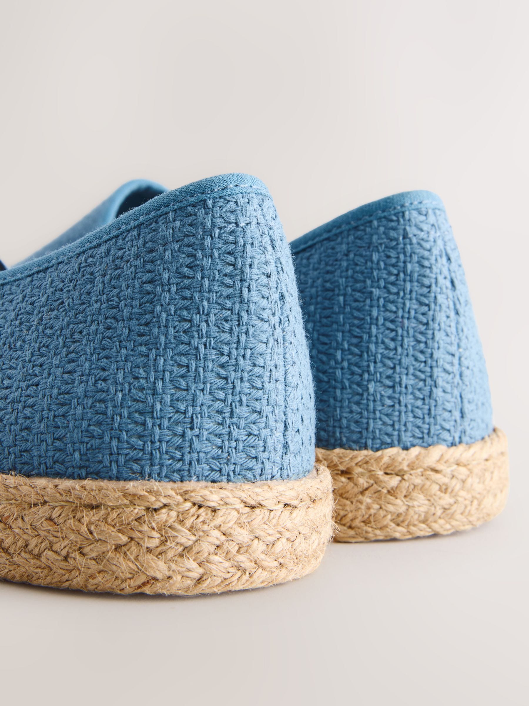 Next Blue Textured Men's Slip On Espadrilles Summer