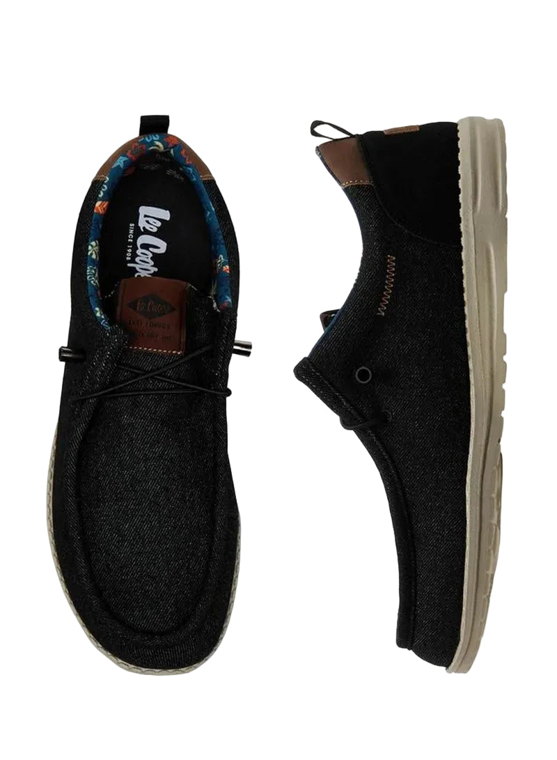 Lee Cooper Men Slip-On Loafers Black