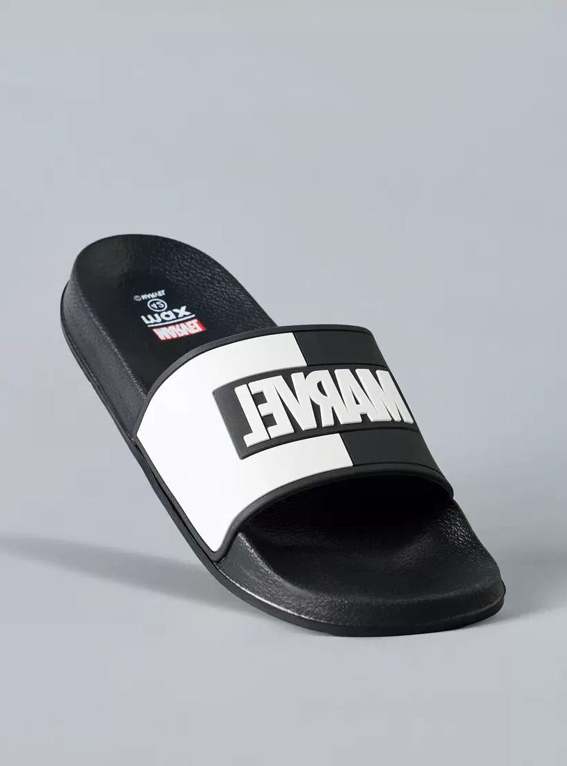 Max Marvel Applique Slides Black Men