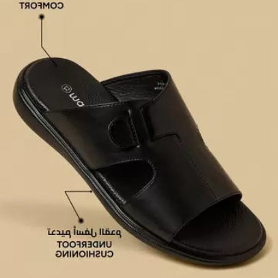 Max Panelled Slip-On Sandals Black