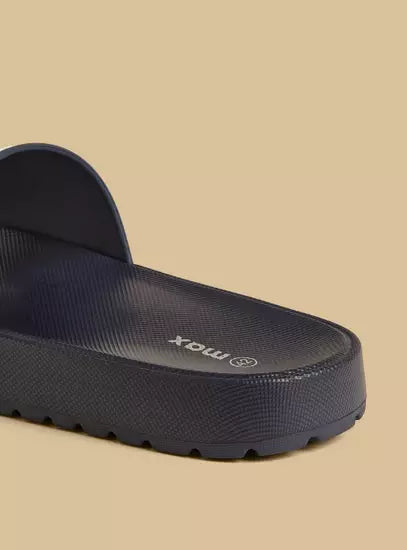 Max Striped Beach Slippers Frozi/Black