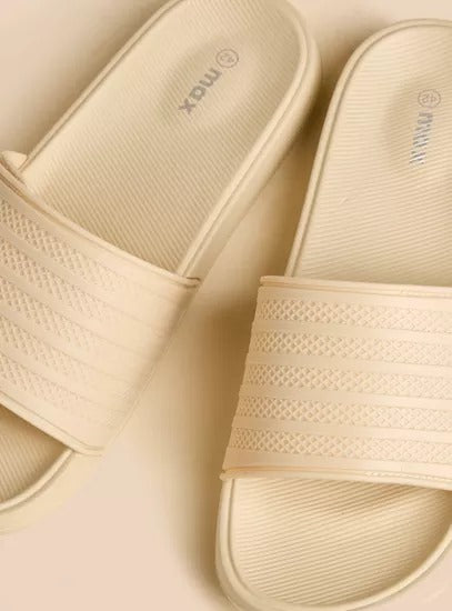 Max Textured Slides Beige for Men