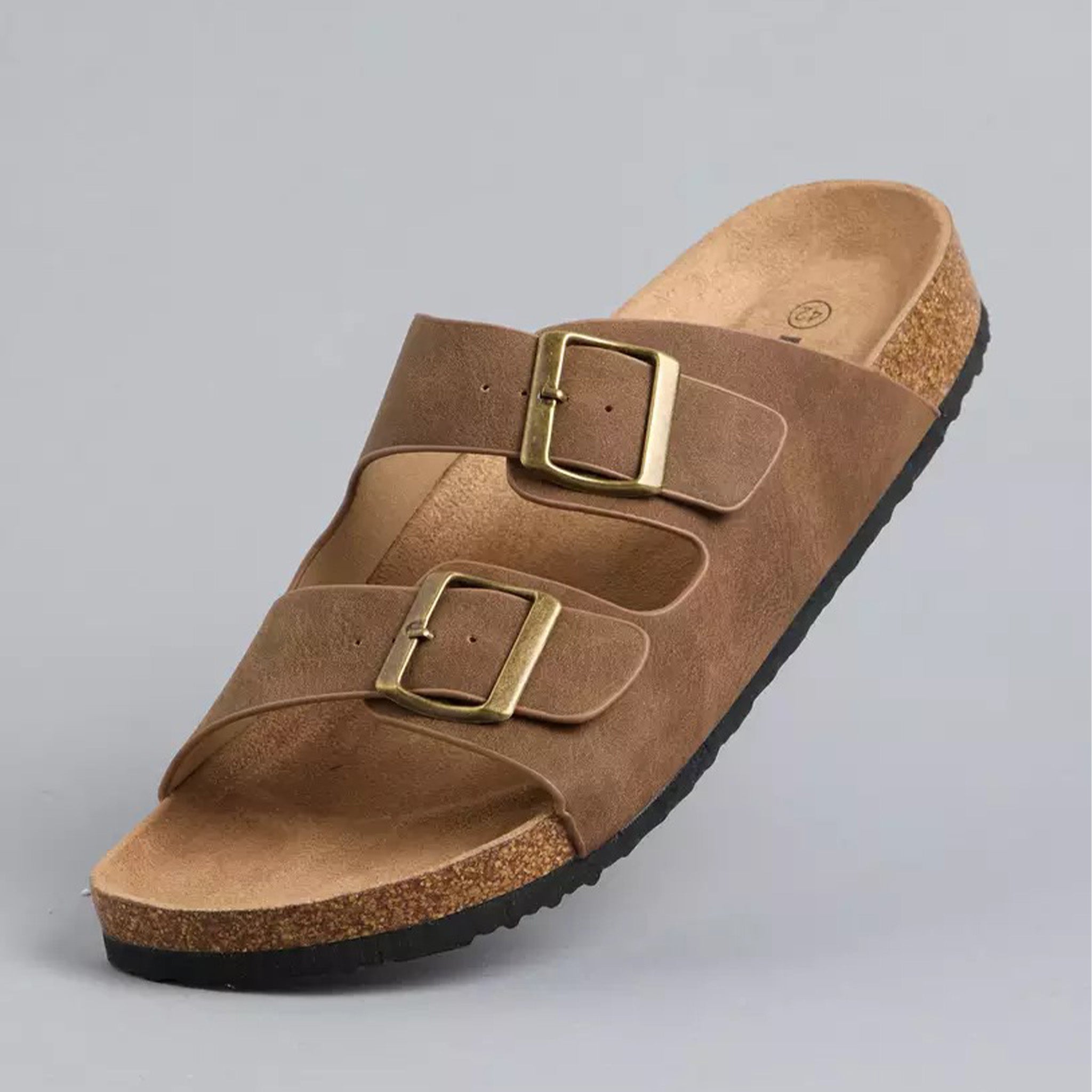 Max Buckled Slide Brown for Men