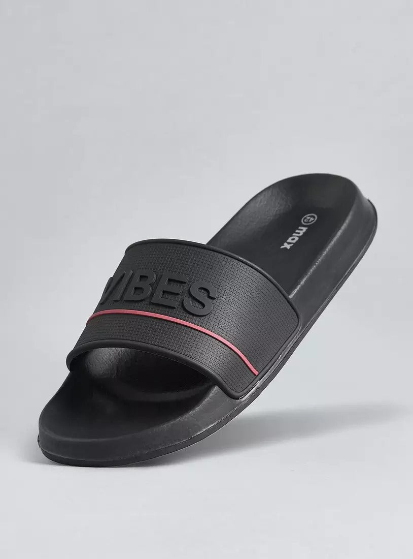 Max TypoGraphic Men Slide Black