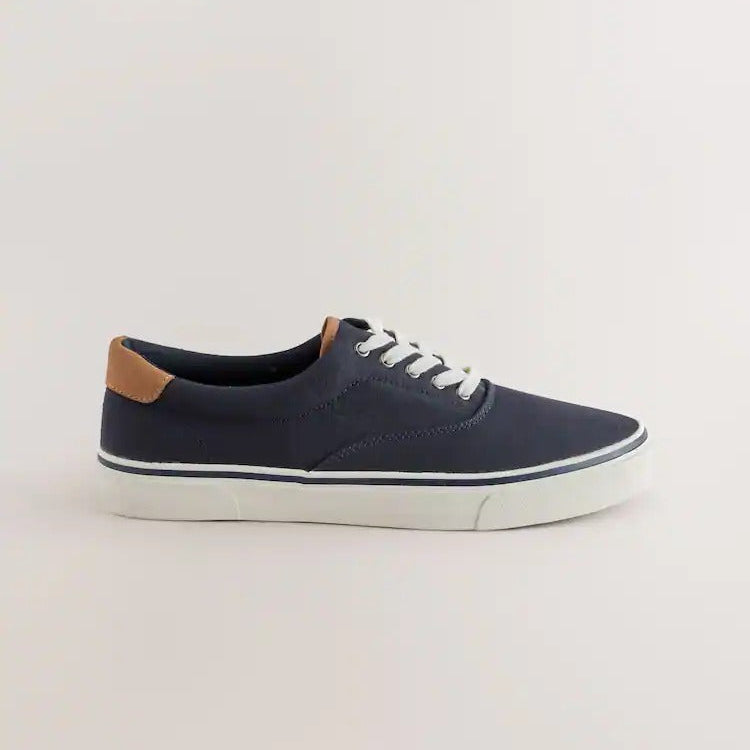NEXT Canvas CVO Trainers Navy