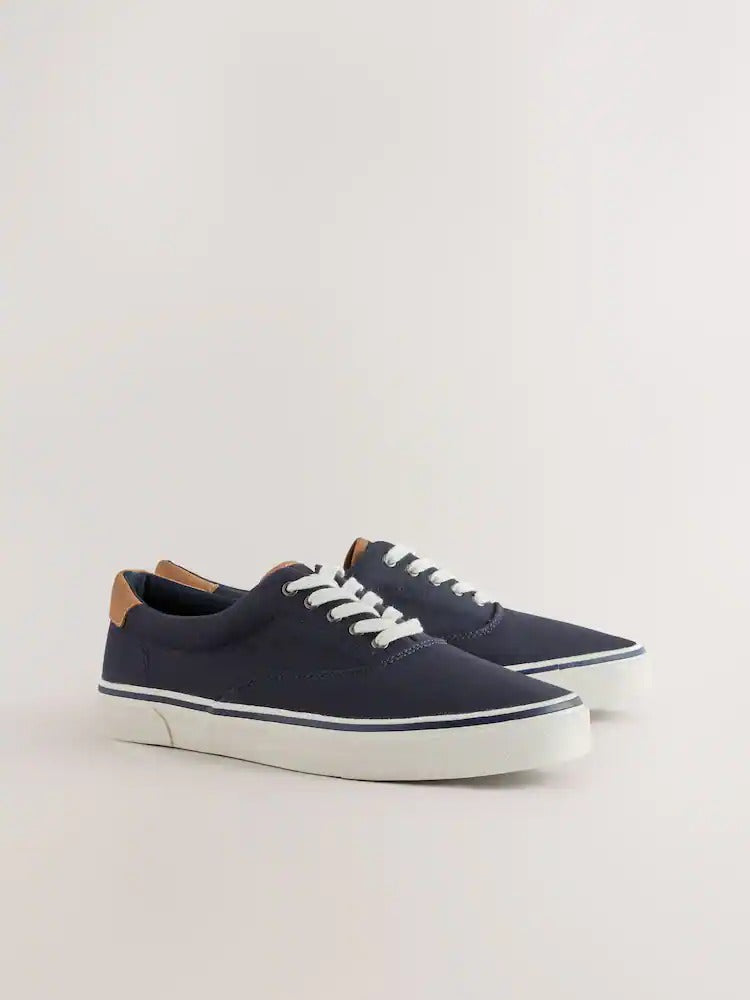 NEXT Canvas CVO Trainers Navy