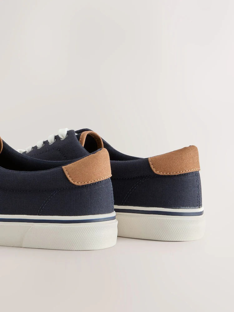 NEXT Canvas CVO Trainers Navy