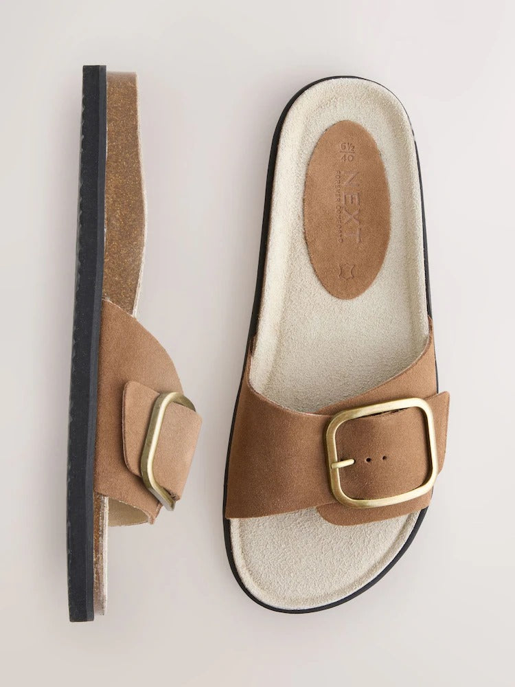 Next Footbed Sandals for Women-Brown