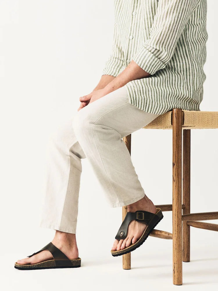 Next Brown Toe Post Footbed