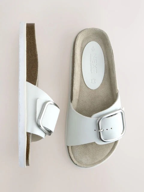 Next Footbed Sandals for Women-White