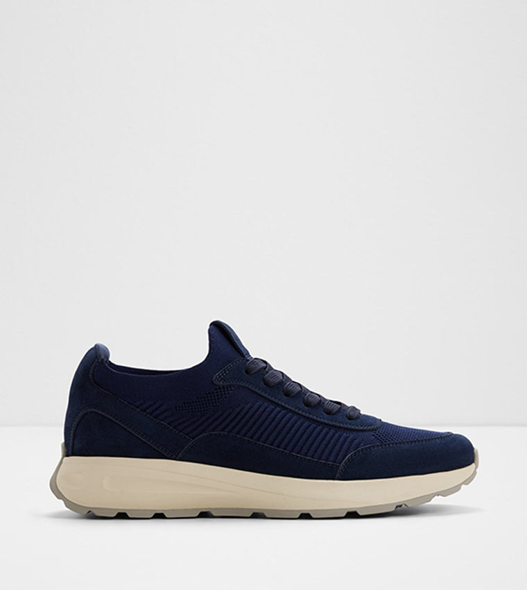 Aldo NICCO Textured Round Toe Lace Up Shoes Navy