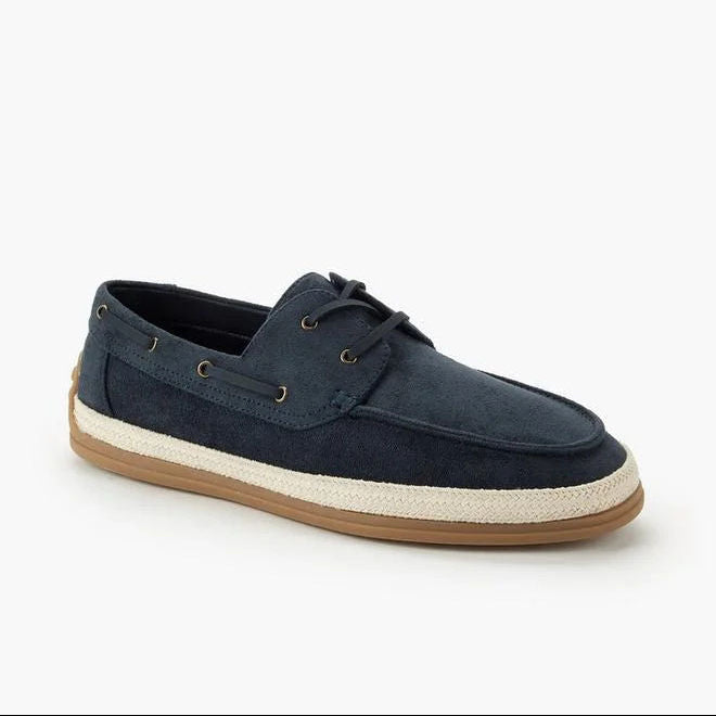 Peppermint Navy Men's Lace-Up Espadrille Boat Shoes