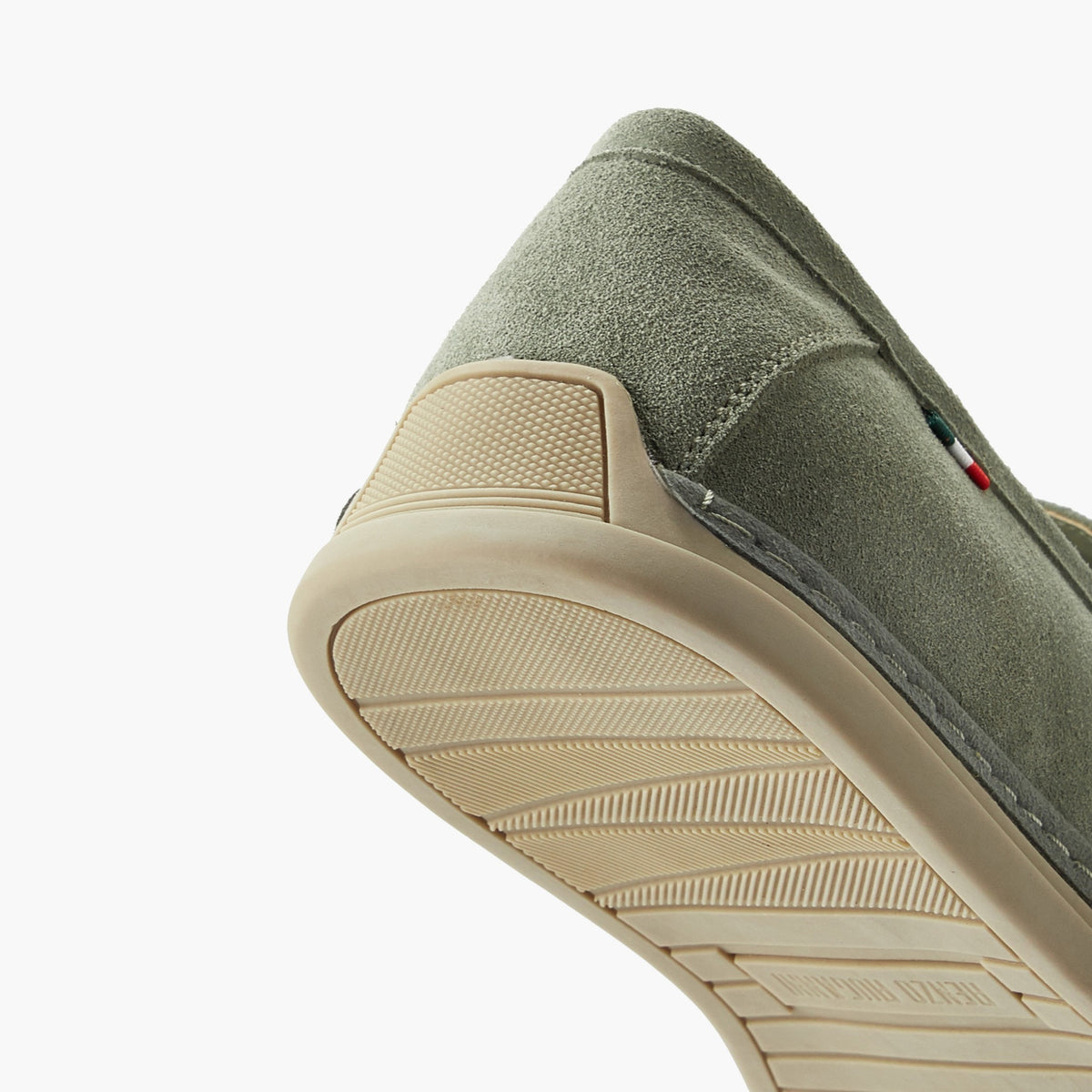 Renzo Ruganni Men Textured Slip-On Loafers Green