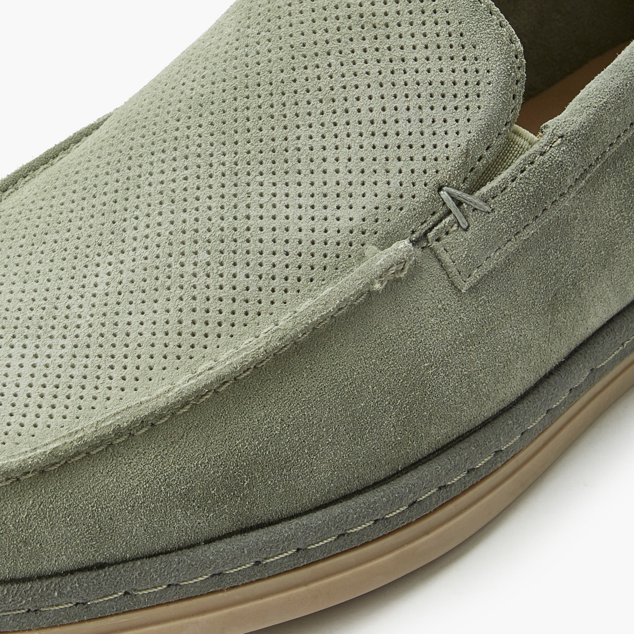 Renzo Ruganni Men Textured Slip-On Loafers Green