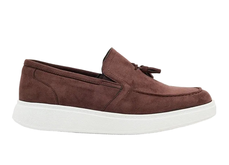 Robert Wood Casual Slip Ons Coffee Brown
