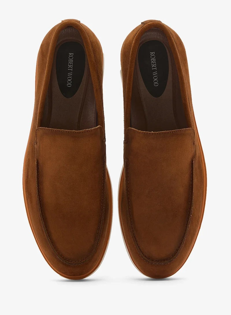 Robert Wood Casual Slip Ons Brown