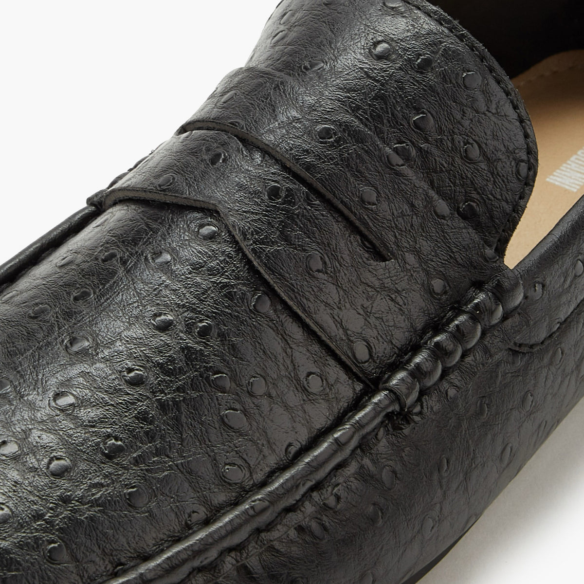 Renzo Ruganni Men Textured Slip-On Black
