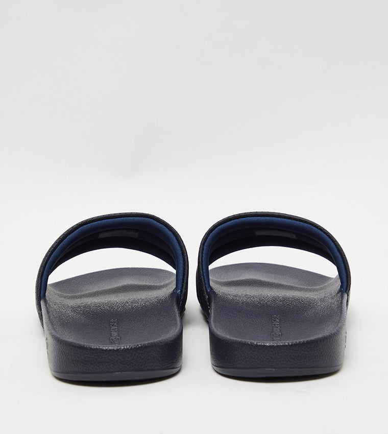 Men Pool Slides by Tommy Hilfiger Blue