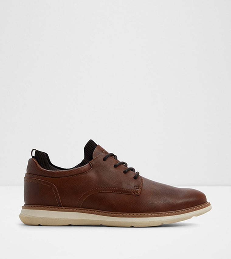 Aldo WYNDER Solid Lace-Up Shoes Brown