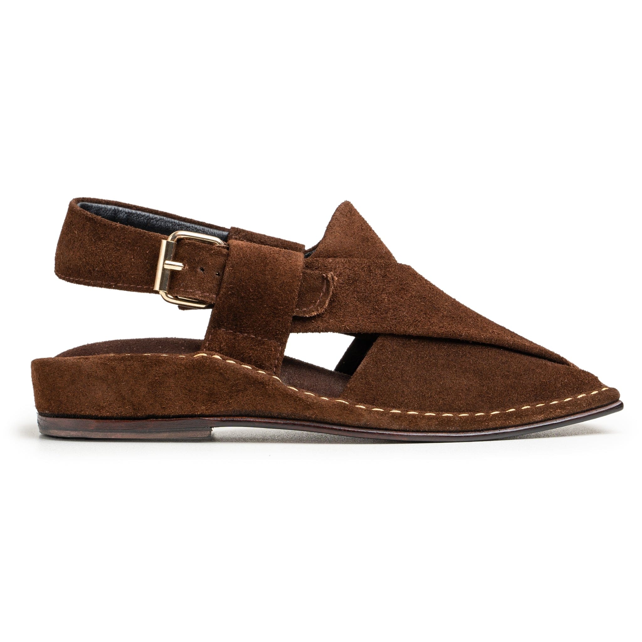 Flat Toe Dark Brown Chappal - Jango Mall