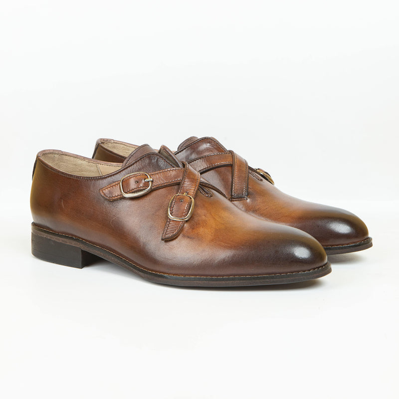 Double Monk Cross Buckle Men Shoe - Jango Mall