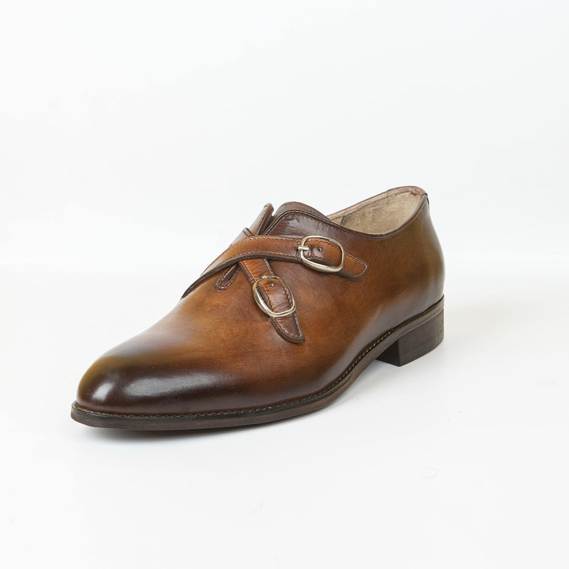 Double Monk Cross Buckle Men Shoe - Jango Mall