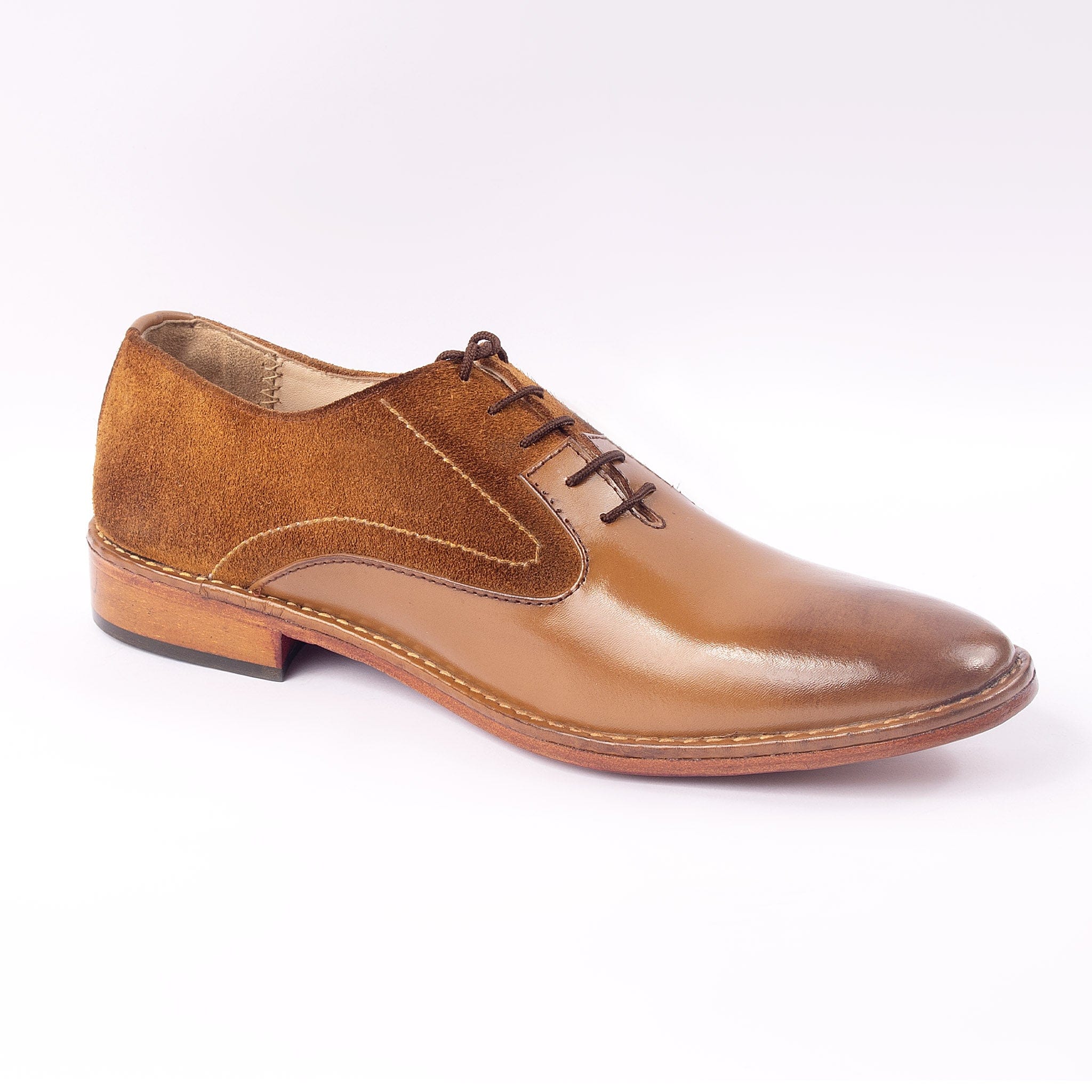 Plain Suede Formal Shoe Cherry - Jango Mall