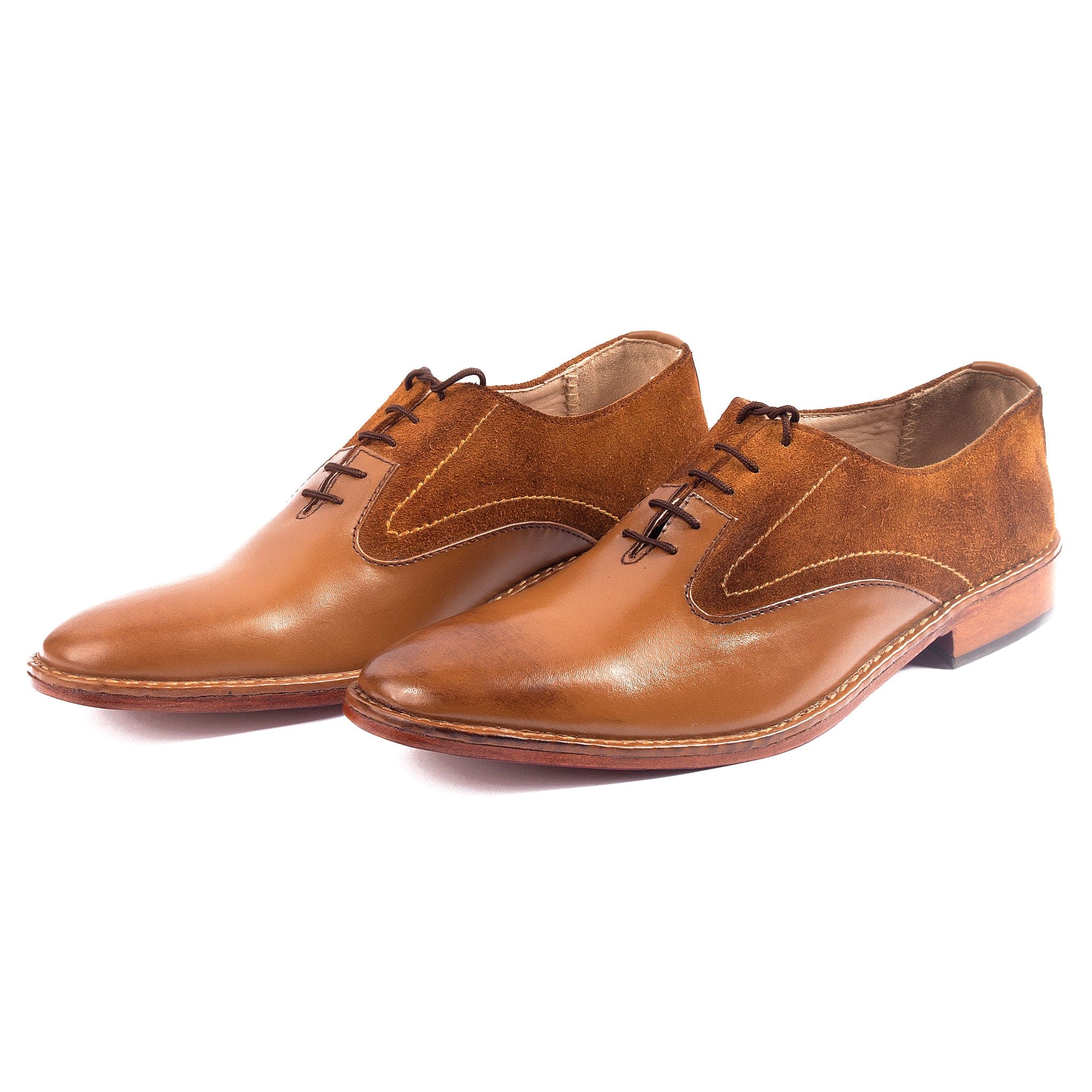 Plain Suede Formal Shoe Cherry - Jango Mall