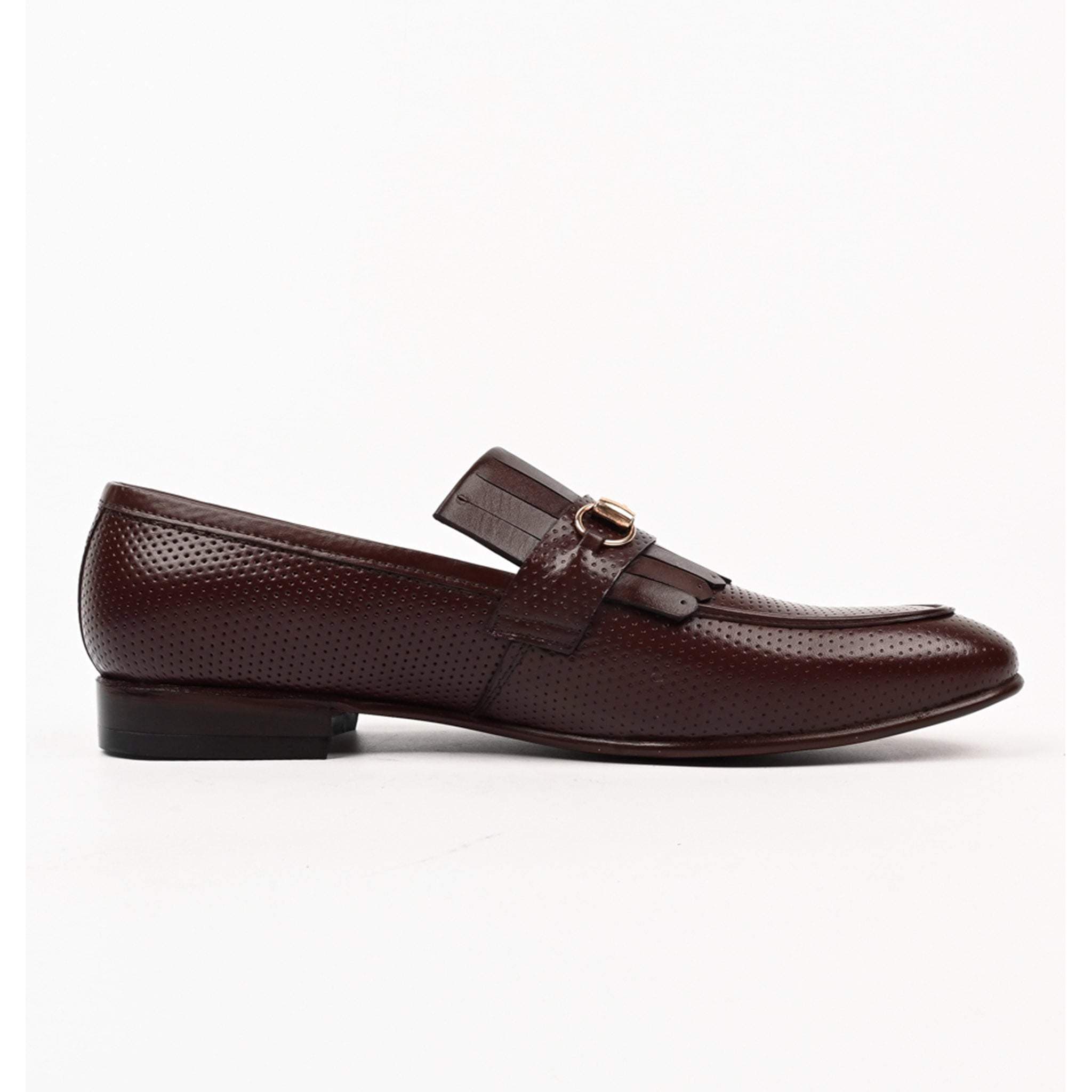 Premium Leather Mens Loafer Brown - Jango Mall